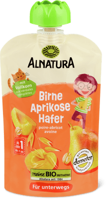 Alnatura Bio Demeter Pear, Apricot & Oat Squeeze Pouch
