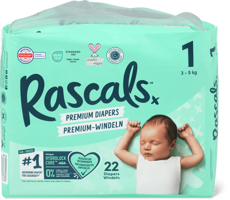 Rascal+Friends Pannolini Tg.1, 3-5 kg