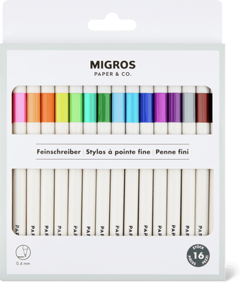Migros Paper & Co. Fineliner 16 Stück