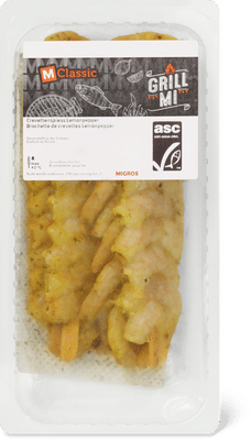 Migros Marinated prawn skewer