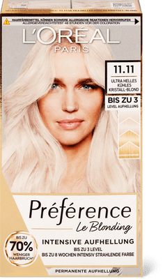 L'Oréal Paris Colorazione permanente per capelli Préférence 11.11 biondo ultra
​