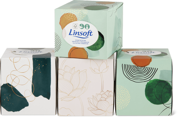 Linsoft Cubes de mouchoirs cosmétiques Linsoft