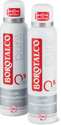 Borotalco Deo Spray Pure  0% Aluminium, 0% Alkohol, 48h
