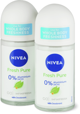 Nivea Déodorant roll-on Fresh pure 0% d’aluminium, 48 h