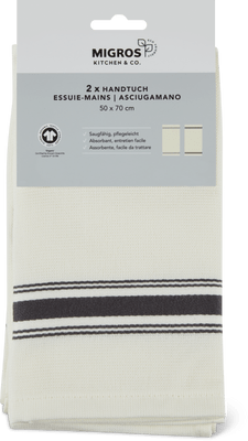 Kitchen & Co. Essuie-mains bandes grises