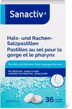 Sanactiv Pastilles au sel pour la gorge et le pharynx