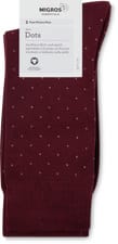 BIO Men's socks Dots 2-prs (Farbe: bordeaux, Grösse: 39-42)
