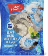 Pelican ASC Crevettes Black Tiger Tail-on, crues, king size
