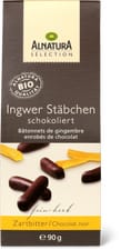 Alnatura Sélection Bio Bâtonnets de gingembre enrobés de chocolat Chocolat noir