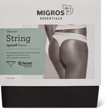 Ladies String Lyocell (Farbe: black, Grösse: S)