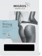 Ladies String Cotton (Farbe: black, Grösse: XL)