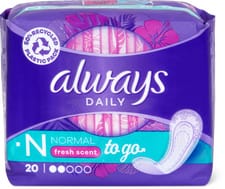 Always protège-slip singles to go