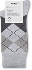 BIO Men's socks Argyle 2-prs (Farbe: grey, Grösse: 39-42)