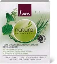 I am Natural Cosmetics gel douche solide vétiver/menthe