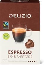 Delizio Bio Fairtrade Capsules de café Espresso 12 capsules
