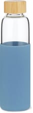 K&C Bouteille verre Silicone bleu 550ml