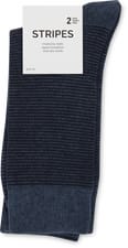 BIO Men's socks Stripes 2-prs (Farbe: blue, Grösse: 43-46)