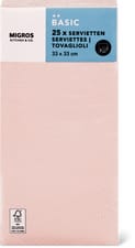 K&C serviettes rose claire1/8pliage