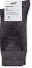 BIO Men's socks Stripes 2-prs (Farbe: anthracite, Grösse: 39-42)