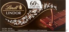 Lindt Lindor Plaque de chocolat Extra noir 60% cacao