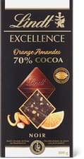 Lindt Excellence Plaque de chocolat Orange Amandes 70% Cacao