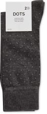 BIO Men's socks Dots 2-prs (Farbe: anthracite, Grösse: 43-46)