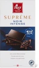 Frey Suprême Plaque de chocolat Noir Intense 91% Cacao