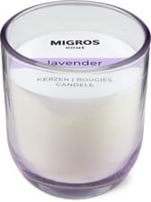 Bougie parfumeé en verre (Goût: LAVENDEL)