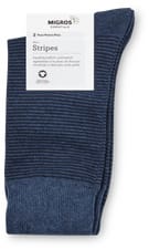 BIO Men's socks Stripes 2-prs (Farbe: blue, Grösse: 39-42)