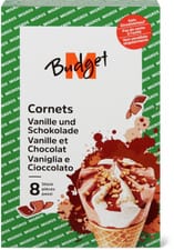 M-Budget Cornets Vanille et chocolat