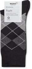 BIO Men's socks Argyle 2-prs (Farbe: black, Grösse: 39-42)