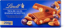 Lindt Plaque de chocolat Raisins-noisettes-amandes