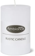 Bougie givrée 10cm (Couleur: BLANC)