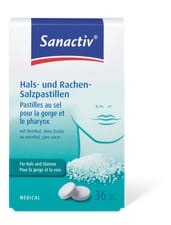 Sanactiv Pastilles au sel pour la gorge et le pharynx
