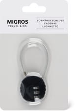 Lock with steel sling (Farbe: black, Grösse: one Size)