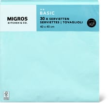 K&C serviettes bleu 40x40