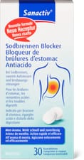Sanactiv Bloqueur de brûlures d'estomac pastilles tablette mastiquables
