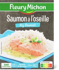 Saumon à l'oseille et riz