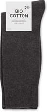 BIO Men's socks Bio Cotton 2-prs (Farbe: anthracite, Grösse: 43-46)