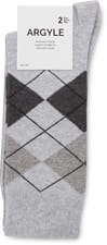 BIO Men's socks Argyle 2-prs (Farbe: grey, Grösse: 43-46)