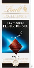 Lindt Excellence Plaque de chocolat Noir à la pointe de fleur de sel