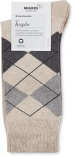 BIO Men's socks Argyle 2-prs (Farbe: beige, Grösse: 39-42)