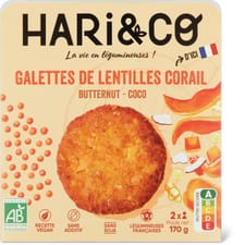 Hari&Co bio galettes lentilles corail