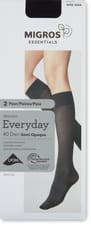 Ladies knee-highs (Grösse: one size, Farbe: black)