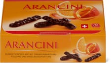 Arancini Chocolat noir fourré au massepain à l’orange et éclats de noisettes