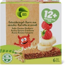 Migros Bio barre céréalière avoine banane framboise