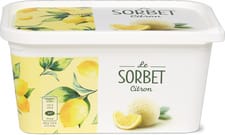 Glace en bac Sorbet au citron