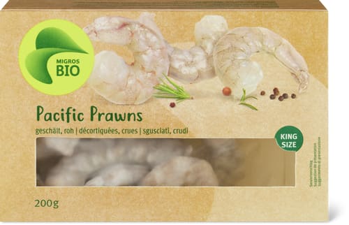 Bio Prawns peeled, raw