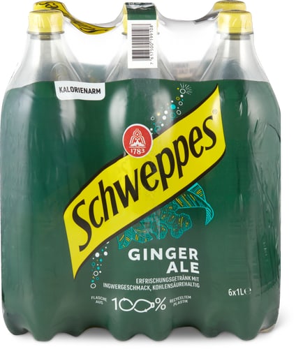 Schweppes Ginger ale low in calories, with ginger flavour