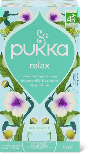 Pukka Bio Infusion Relax camomille, fenouil et racine de guimauve
